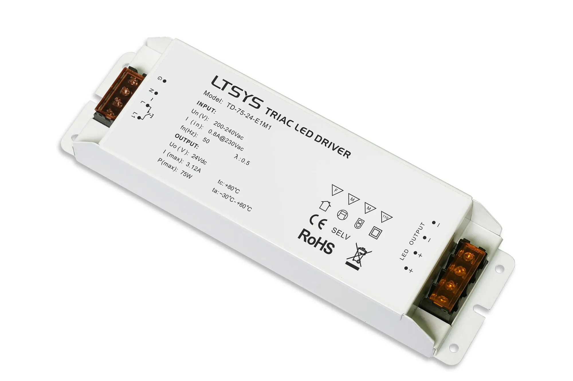 Triac/ELV Push Dim PWM 75W C. Voltage Dimmable Driver